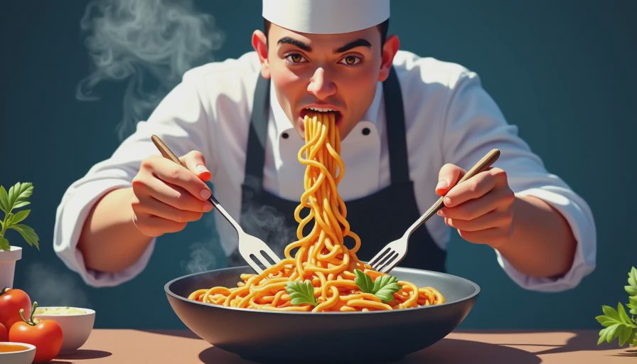 Visual context for house special chow mein