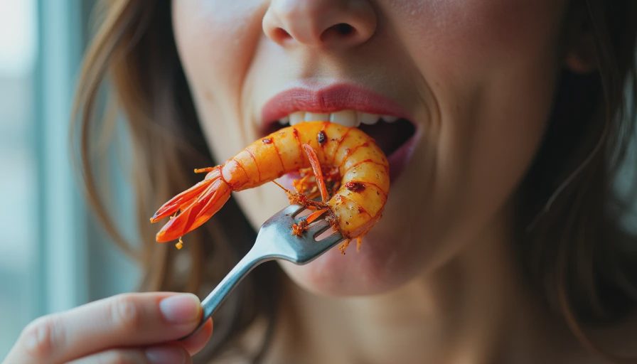 Visual context for salted chilli prawns